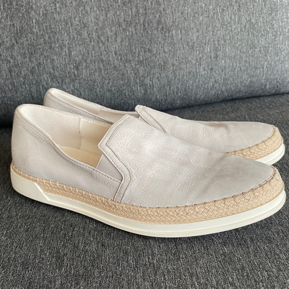 TOD’S espadrille sneakers slip - on 38,5/8,5 dove gray lamb leather fine nubuck